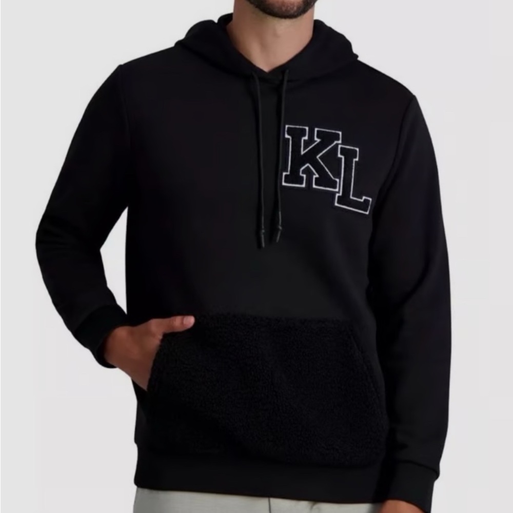 Karl Lagerfeld Black Hoodie with KL Logo
